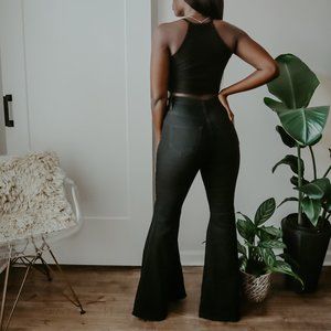 Wide Flare Black Denim